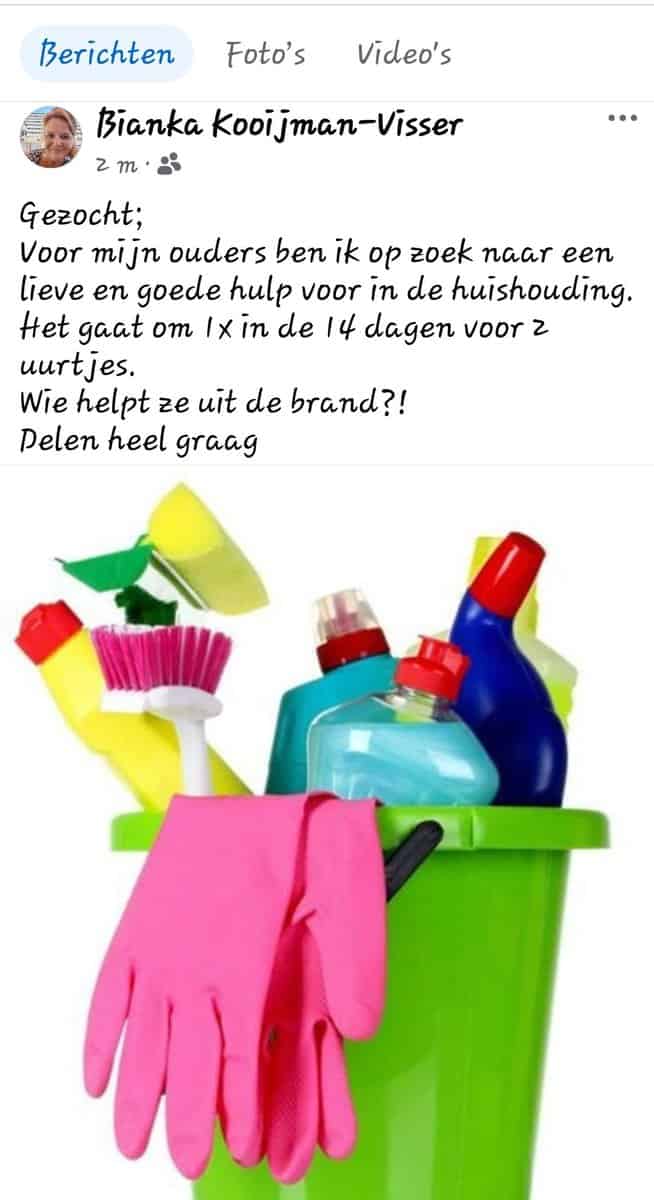 Gezocht: Hulp voor in de huishouding