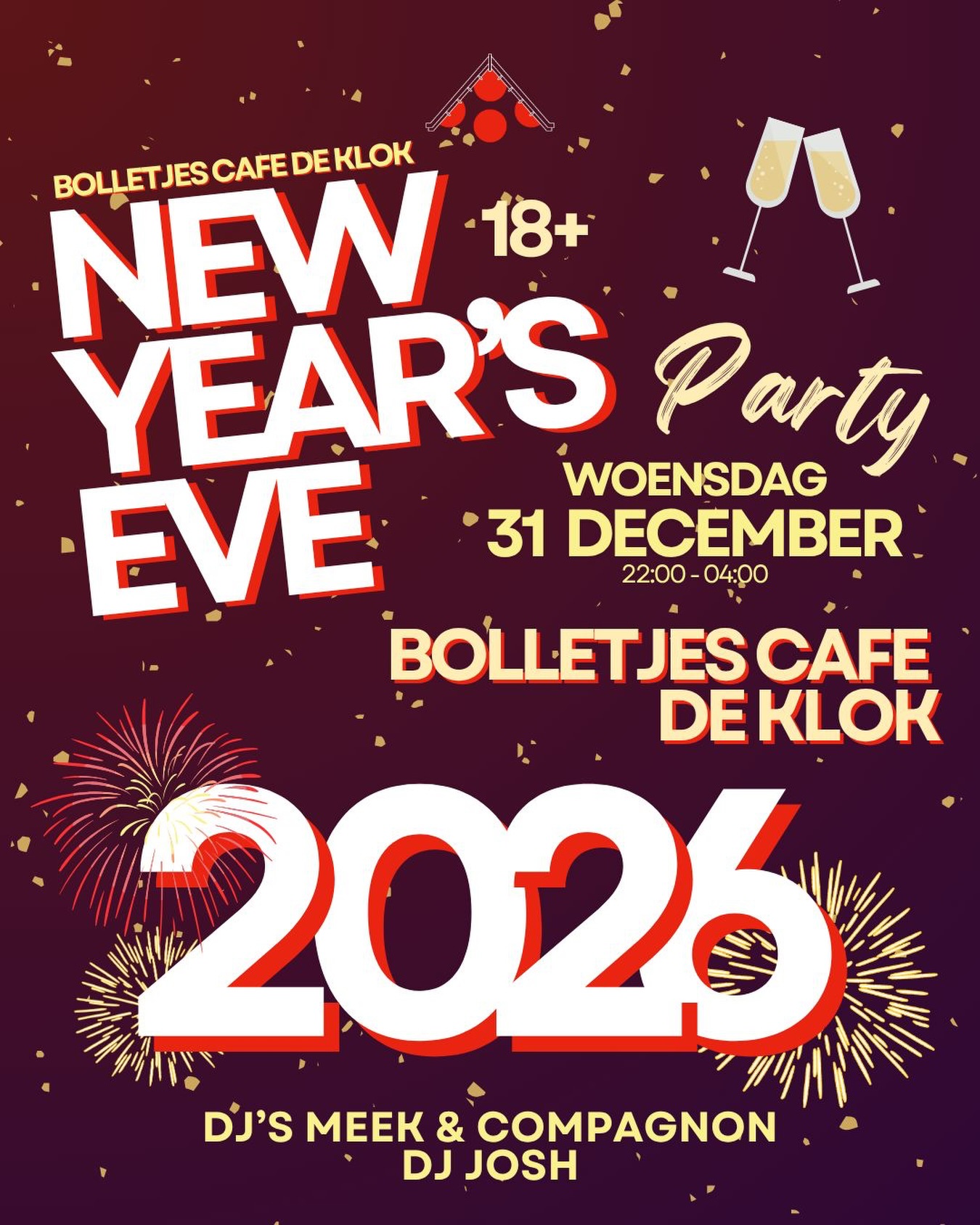 Bolletjescafe de Klok New Year’s Eve party