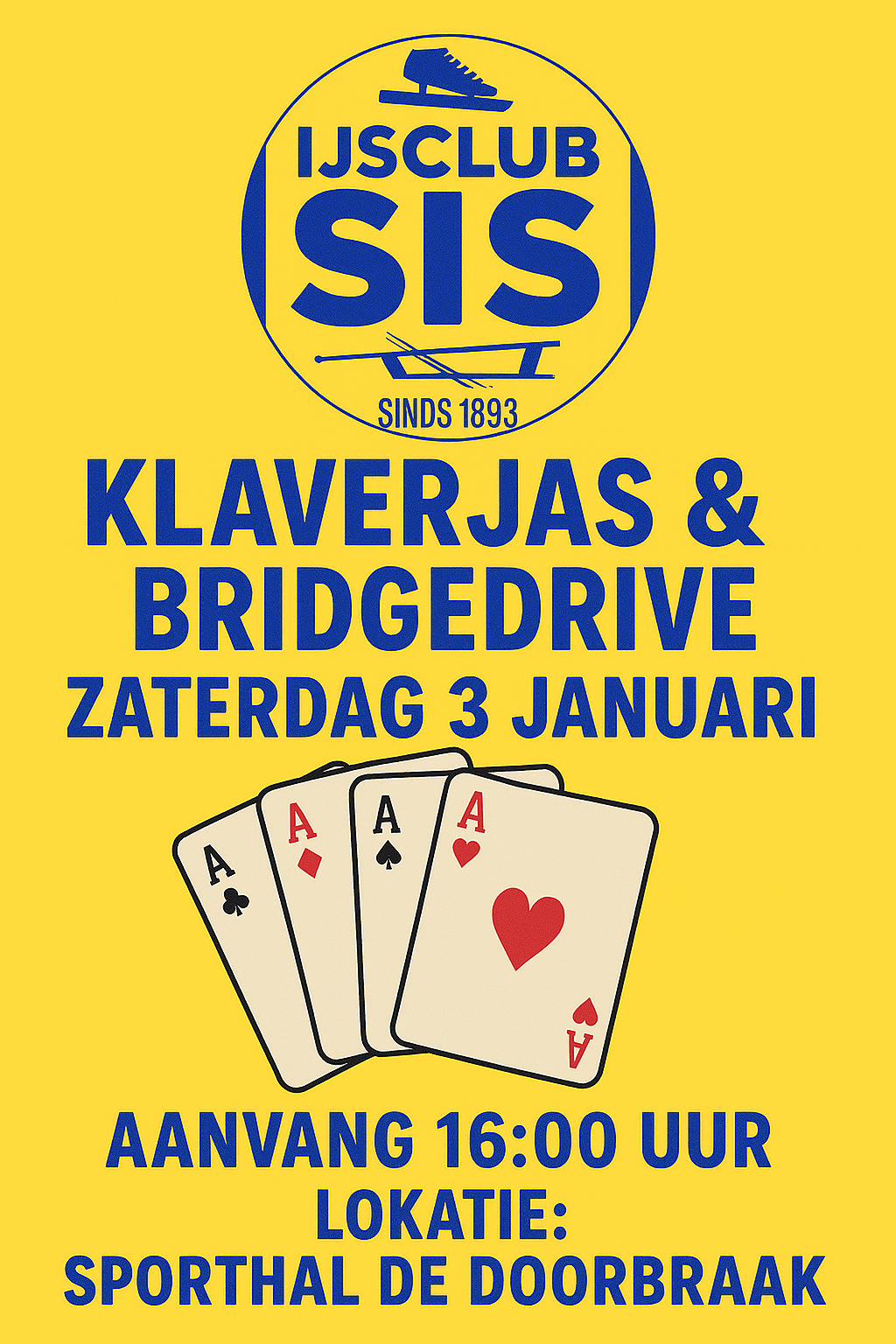 Klaverjasdrive IJsclub SIS 3 januari 2026