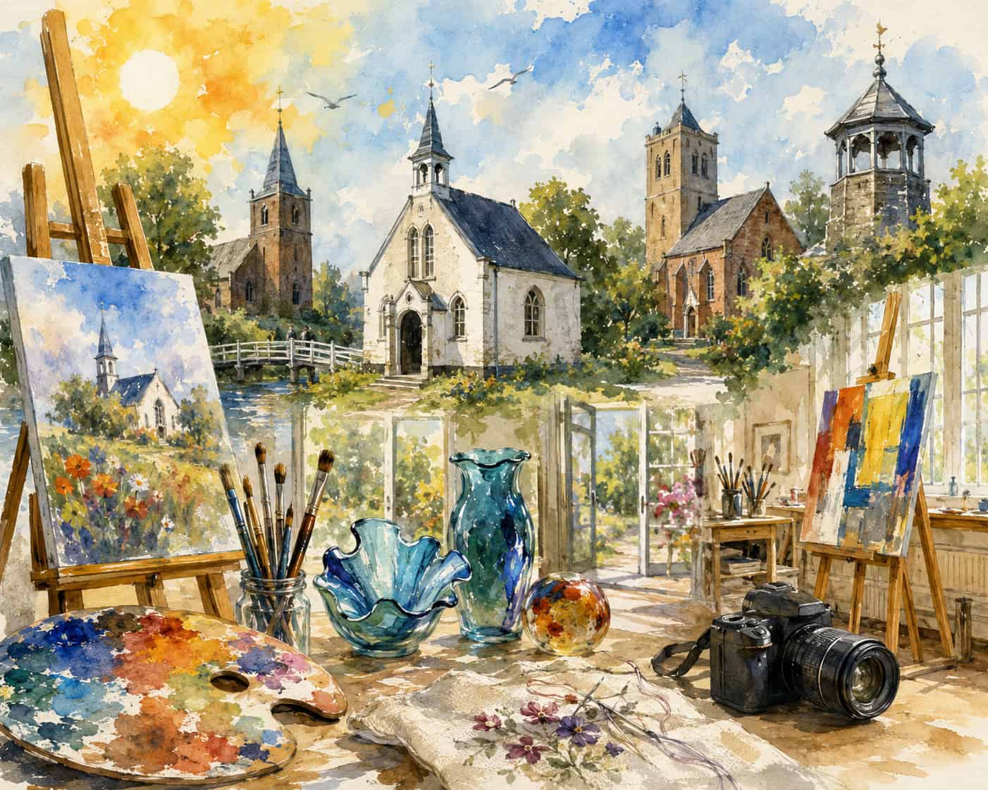 Zomerkunst | In de kerkjes Burgerbrug-St Maartensbrug-Schagerbrug en Oudesluis