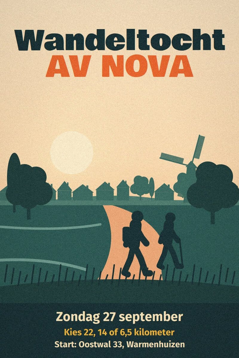 Wandelschoenen aan: AV NOVA loopt door polder en parken